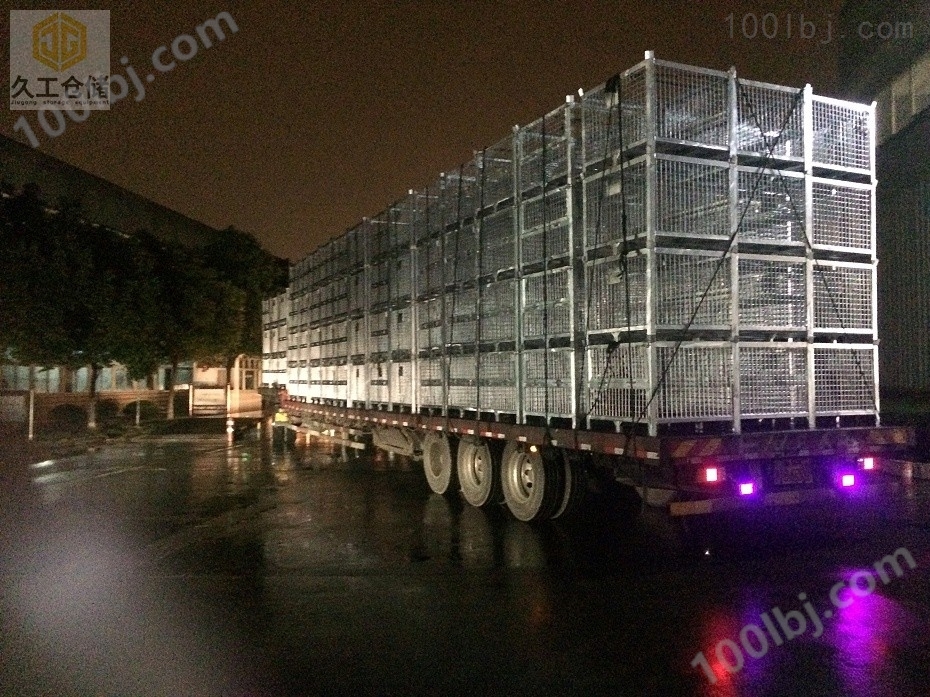 不可折叠料箱-钢制料框-不可折叠网箱-南京久工仓储设备