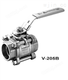 V-205B三片式对焊全径球阀-进口三片式对焊全径球阀